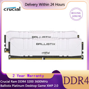 crucial | Crucial Ram DDR4 8GB 16GB 3200 Ballistix Platinum Desktop Game XMP 2.0 Automatic Overclocking Support