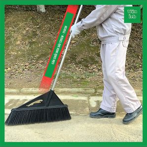 Chổi quét sân vườn chổi quét cán dài cỡ lớn sợi nhựa PET chịu nước bền bỉ kích thước 45cm 50cm 70cm