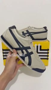 Sepatu 0nitsuka Tiger Super Deluxe Indiana Ink / SD Cream Navy Free Kaos Kaki