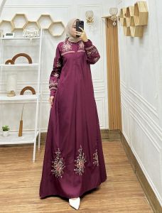 DUNGKAN.ID - KHADIJAH SERIES GAMIS BORDIR KATUN TOYOBO FODU MODEL TERBARU