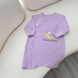 Anti-Kicking Blanket Baby Pajamas Pure Cotton Boneless Spring & Fall Long Sleeves Jumpsuit Baby Sleeping Bag Clothes Nightgown Home Clothing