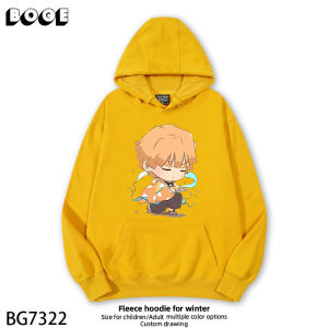 Demon Slayer Themed Q-Style Hooded Fleece Top