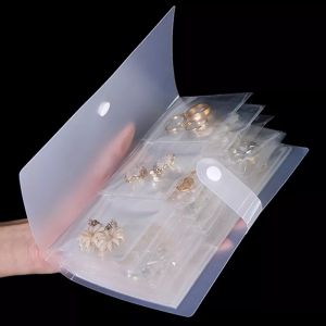 Transparent Jewelry Storage Book Plastic Zip-lock Bag Anti-dust Anti-oxidation Rings Earring Necklace Sealed Display Packaging