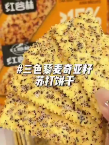 Chia Seeds Biscuits (No Additives) - Red Date Yam & Coconut Flavors Crispy Nutty Cookies with Rich Coconut Aroma Mocha Flavored Dry Cookies