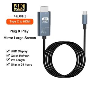Kebidumei | 4K 60Hz USB C to HDMI Adapter Type C Cable HDTV Converter Cable for iPhone 15 TV Converter MacBook Air iPad Samsung Laptop