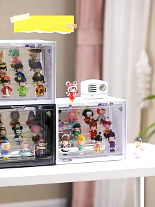 🔥SG LOCAL STOCK🔥Transparent 3/4 Layers Acrylic Display Case Blind Box Molly Popmart Figurines Storage with Shelf