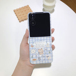 Cartoon Bear Phone Case for Xiaomi Mixflip2 Womens New Full Cover Folding Screen Flip Cover High-End Korean Japanese INS Style Anti-Fall Hard Film Protective Case