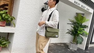 DM Messenger Bag Laptop Bag Sling Bag Document Bag Seminar Bag Casual Business Messenger Sling Grab Handle