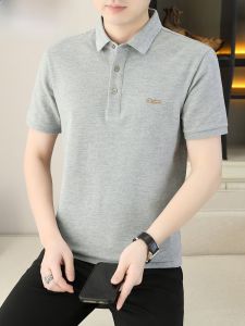 HENGYUANXIANG | Hengyuanxiang Mens Short Sleeve Polo Shirt 100% Cotton Ice Silk Thin Collar Summer Sweatshirt Fashion Urban Style Youth