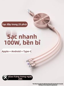 JZXS | Super Fast Charging 3-in-1 Retractable Data Cable 100w