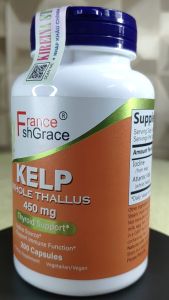 Viên uống tảo bẹ Kelp tăng cường chức năng tuyến giáp ngừa suy cường giáp bướu cổ 450 mg 200 viên