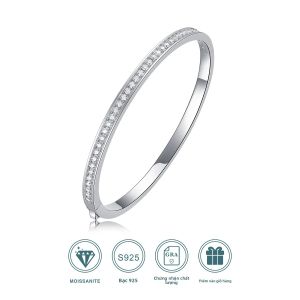 Vòng Tay Nữ Moissanite JIUZUAN 1.18CT Màu D Bạc S925 Mạ Vàng 18K Trang Sức Kiểu Vòng Đeo Tay Được Chứng Nhận