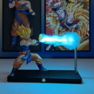 Bandai | Son Goku Kamehameha Night Lamp Desktop Decoration Model Night Anime Surrounding Childrens Toys Birthday Gift