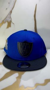 Topi New Era Las Vegas Raiders 60 Anniversary Royal & Black Metal 9Fifty Snapback