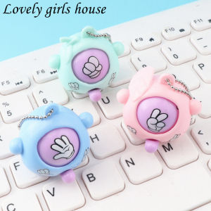 Lovely girls house 10 Pcs/Set Fun Guessing Egg Keychain Pendant Creative Toy Pendant Gifts for Children