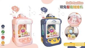 Đồ chơi Máy gắp Thú Bông Mini gấu Hồng / Máy Gắp Thỏ Hồng có nhạc có đèn