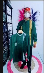 Baju koko bordir Aceh motif pucuk rebung