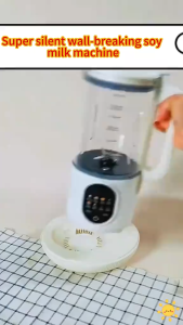 【Malaysian spot】1500ml High-Speed Blender 20-Blade Soy Milk Maker Quiet Multi-Functional Juicer/Blender 304 Stainless Steel Heating and Cooking Machine Pembuat susu kedelai dengan penutup kalis bunyi 戴隔音罩 豆漿機