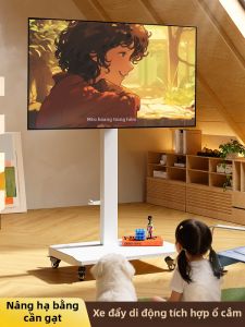 BESS |Mobile Rotatable Adjustable TV Stand with Wheels