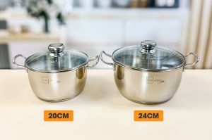 Nồi inox FiveStar Standard 3 đáy sandwich 24cm dùng cho bếp từ bếp hồng ngoại bếp ga