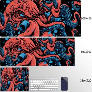 Bandai | Octopus Monster Mouse Pad Large Size Gamer Keyboard Desk Mats Computer Table Gaming Mat XXL Extended Mausepad Office Accessories