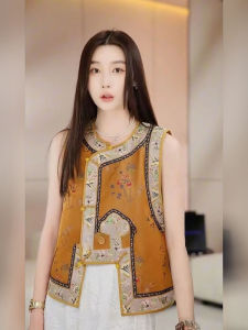 DANTING | Chinese Style Embroidered Gained Vest Women Spring Unique High-grade Appearance
