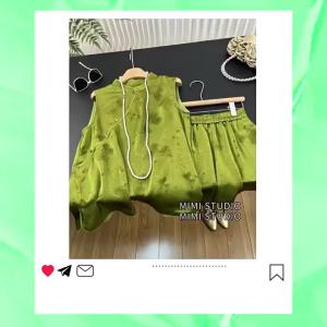 SUOSHE | Chinese Style Acetic Imitation Satin Suit
