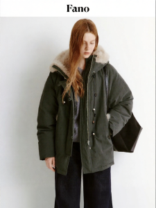 Fano | Áo Khoác Phao Chống Gió Hooded Cổ Lông Cho Phụ Nữ