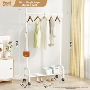 Easy Single Pole Standing Foldable Clothes Rack