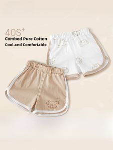 Pure Cotton Childrens Shorts Thin Outdoor Wear Summer Sporty Pants Casual Five-Quarter Length Boys Trousers for Ages 6-24 Months