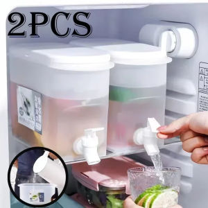 3.5/5L Beverage Dispenser Large Capacity with Spigot in Refrigerator Iced Dispenser Summer Drinkware for Daily Party Cold Kettle