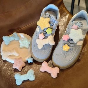 Phụ Kiện Giày Dép Dễ Thương Hình Xương Sao Lông Thú Đồ Trang Trí Giày Mùa Thu Đông Có Thể Tháo Rời