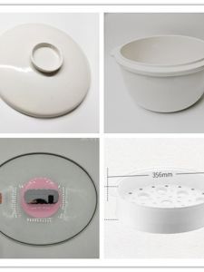 Tianji DGD35-35AWG-1 Glass Lid Water-Sealed Slow Cooker Ceramic Inner Pot Steamer 5.5/0.65L Kitchen Cooking Utensils Accessories