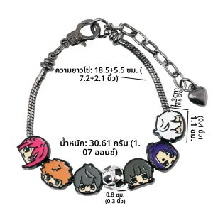 อะนิเมะสีฟ้าล็อคคอสเพลย์สร้อยข้อมือฟุตบอล Q Isagi Yoichi Rensuke Kunigami Chigiri Hyoma Character Charm กําไลข้อมือกําไลข้อมือเครื่องประดับ