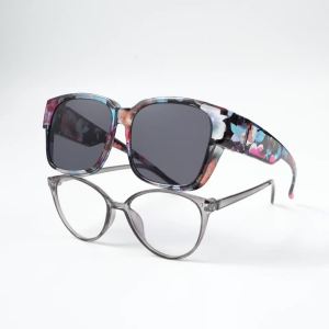Oversized Square Dual‑Use Fit‑Over Sunglasses Fashion Sun Glasses Cover Trendy Leopard Shades Cover‑Up Glasses Ideal Gift