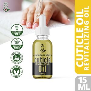 Eco Love AVOCADO & MYRRH Cuticle Oil Natural Healthy Manicure Cuticle Guard Replenish Strengthen Nail Care Organic NAMI Natural Cuticle Oil Revitalizer Cream Chamfer Oil Nutrition Transparent Nail Growth Nail Art Treatment Care Tools Cuticle Revitalizing