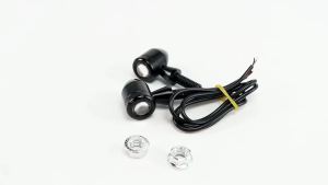 JNYD Motorcycle Turn Signals Mini LED Bullet Flasher Light Indicator Amber Lamp 8mm For Honda Yamaha Bobber Chopper Cafe Racer
