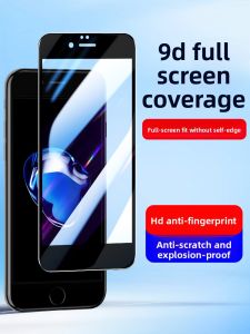 RISEOUS | Anti-Blue Light Full Screen Anti-Scratch Tempered Glass Screen Protector for iPhone SE 3 & SE 2