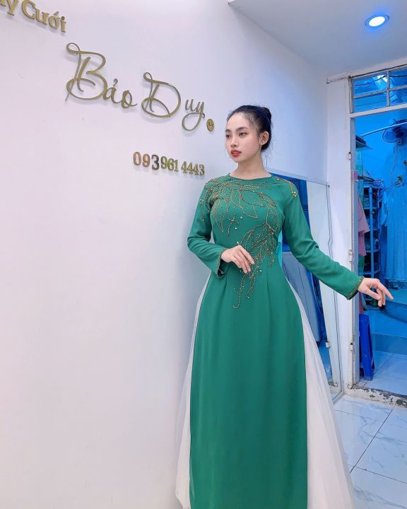 Áo dài mẹ tiệc sui gia đẹp