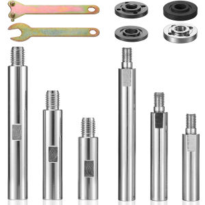 Angle Grinder Extension Connecting Rod and Flange Nut Kit for M10/M14 Thread Polisher Connection Adapter Extension Shaft
