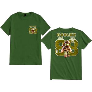 kaos roblox anak laki laki angka 88 sablon depan belakang