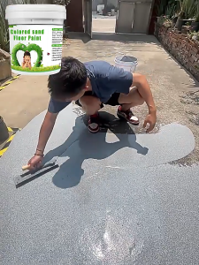 Epoxy warna pasir lantai cat epoxy menyerpih salutan set epoksi lantai cat cat lantai simen kalis air tandas lantai salutan cat dalaman dan luaran menaik taraf lantai tahan haus