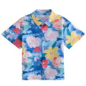 Childrens Day Performance Costume Printed Shirt Retro Hong Kong Style Kindergarten Dancing Dress Graduation Cheerleading Costume