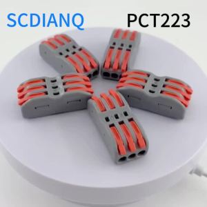 PCT223 Push-in Wire Connector Quick Parallel Splitter Universal Electric Junction Block Lamp Wire Terminal Cable Connection