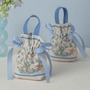 VIKAMA 10pcs Fresh Flower Bags Wedding Gift Bags Sweet Bags Multi-Functional Drawstring Pouches Durable And Beautiful