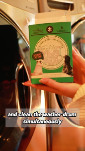 SeedsHub ผงทำความสะอาดเครื่องซักผ้า ละลายผมได้ถึง 99% ผลิตภัณฑ์ซักผ้าเพื่อสลายขนสัต ผงซักฟอกกำจัดคราบ กำจัดไร/แบคทีเรีย