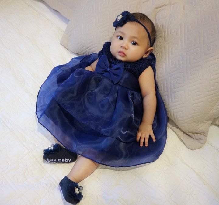 Baby blue and navy best sale blue dress