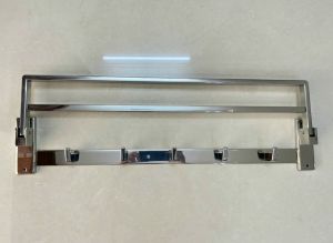 Giá cheo khăn đôi có móc gập lên xuống Inox 304 cao cấp sang trọng.