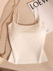 สไตล์ฝรั่งเศส สีขาว ไม่มีสาย เสื้อกั๊ก เสื้อผ้าชั้นในสตรีพร้อมแผ่นรองหน้าอก บราหลังสวยแบบบูรณาการ เซ็กซี่ พรางหุ่น Tube เสื้อท่อนบน เสื้อเชิ้ต