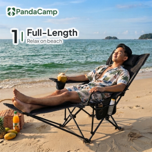 Camping Recliner Chair Foldable Kerusi Baring Lipat Outdoor Adjustable Portable Relax Chair Hiking